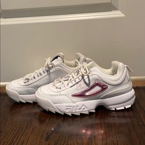 Cute white and pink shoes!